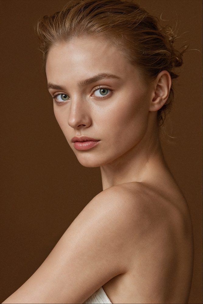 Close-up of a woman's lower face and lips